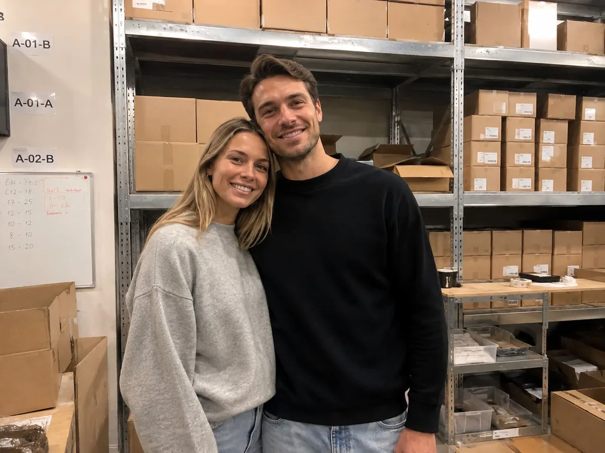 Sofia og Andreas på Backzters lager